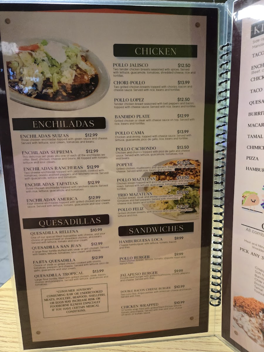 MI TORO SUPREMO LLC Menu 6