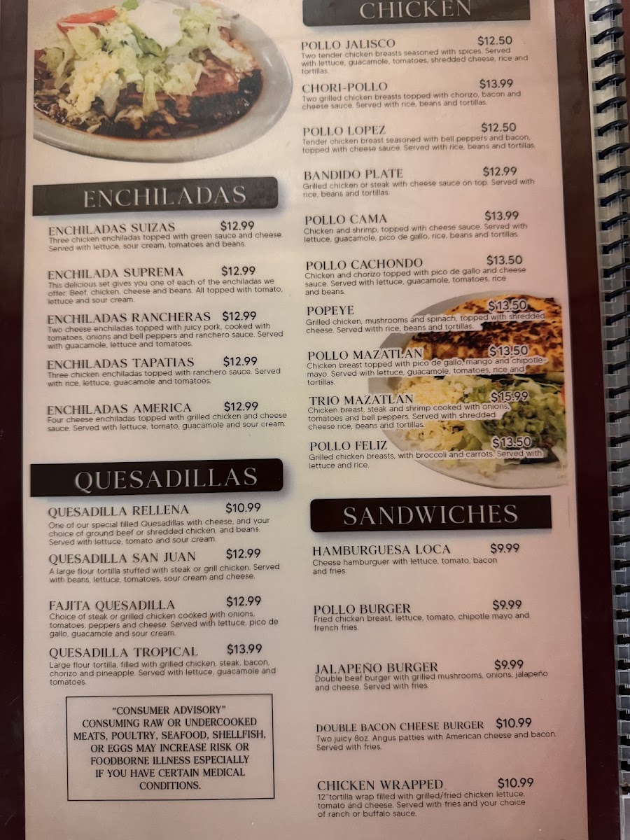 MI TORO SUPREMO LLC Menu 7