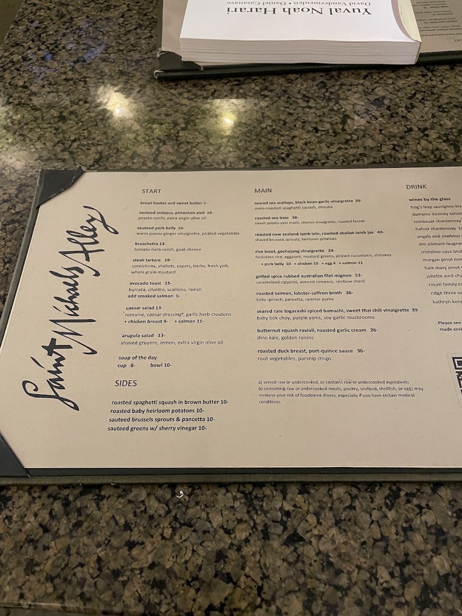 Saint Michael's Alley Menu 5