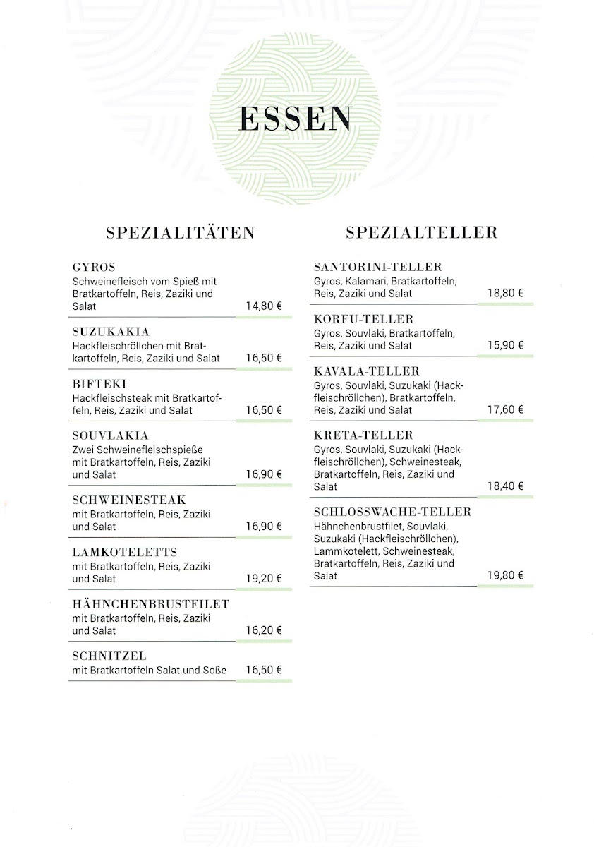 Restaurant Schlosswache Menu 10