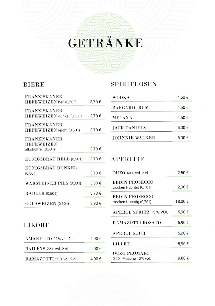 Restaurant Schlosswache Menu 5