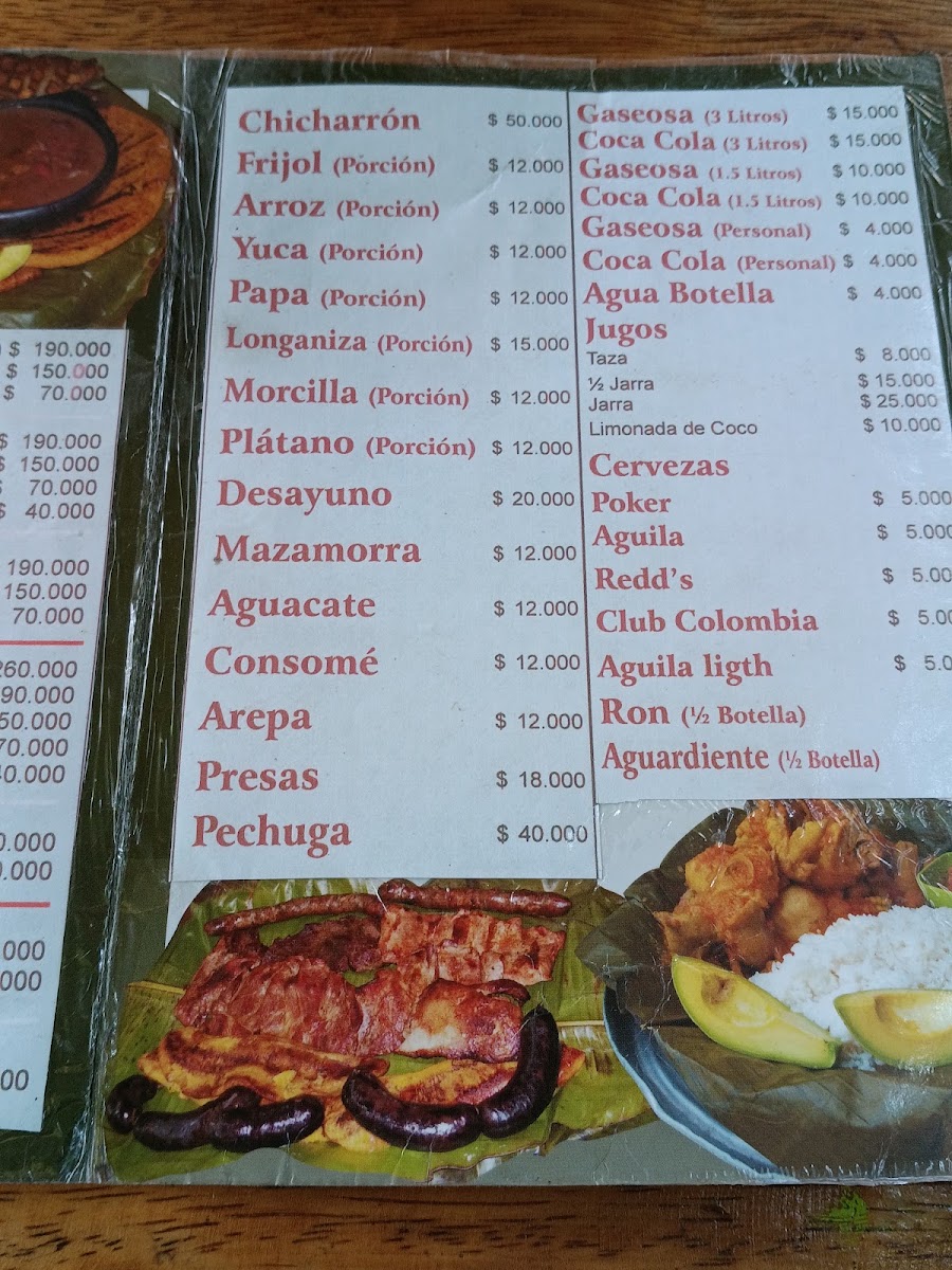 BANDEJAS Y PESCADOS MONTAÑEROS Menu 3