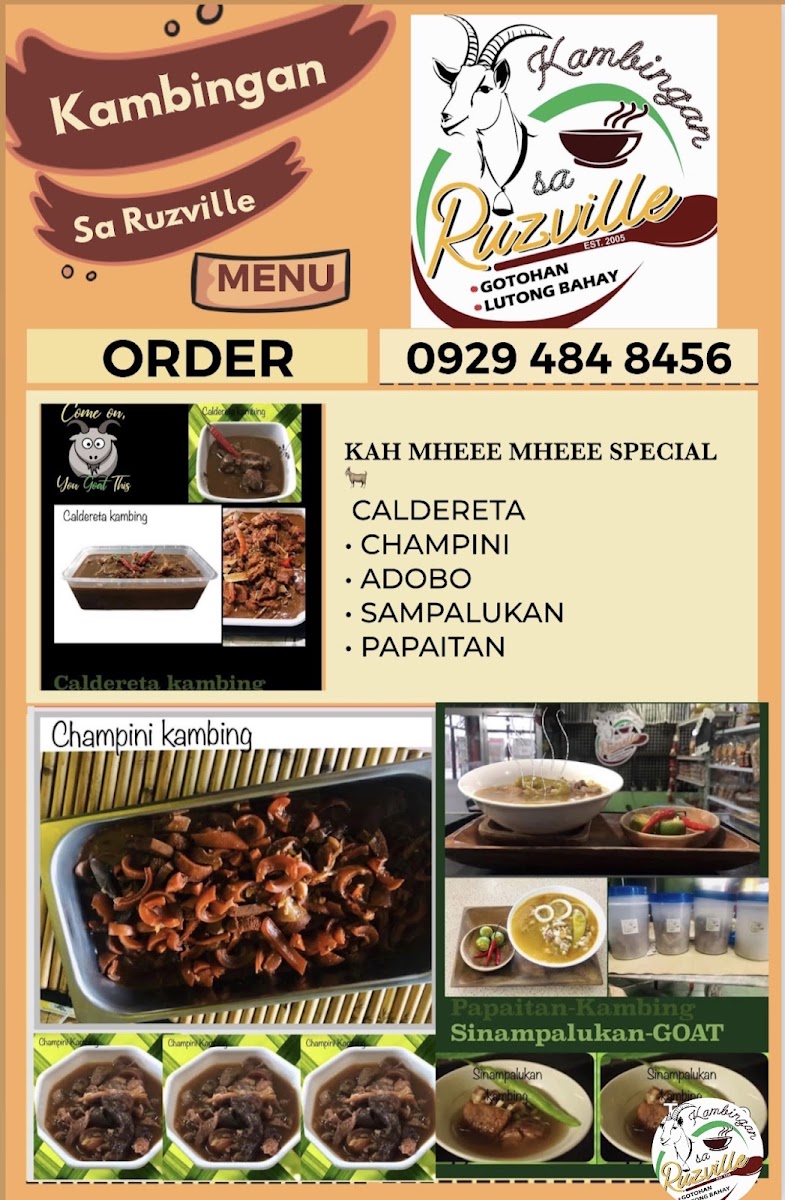 Kambingan Gotohan sa Ruzville Menu 2