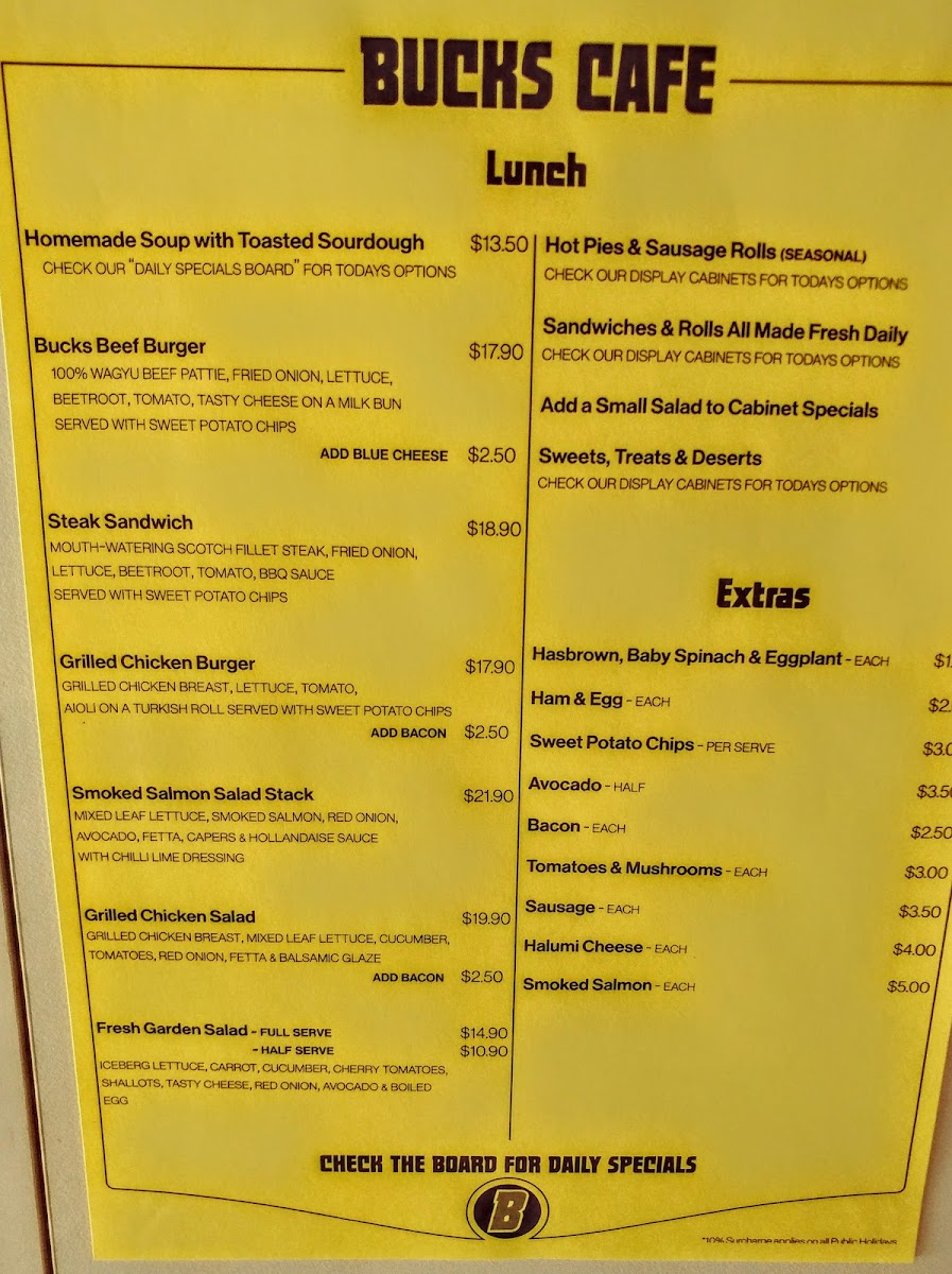 Buck's Cafe Menu 6