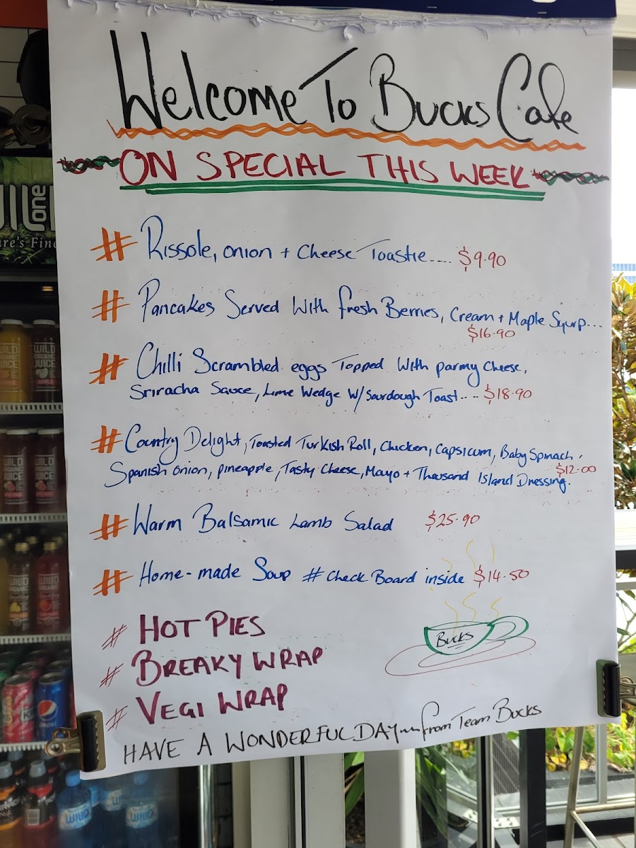 Buck's Cafe Menu 8