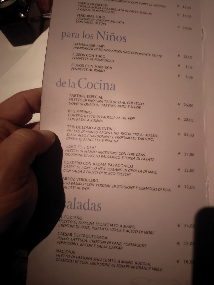 El Porteño • Arena Menu 10