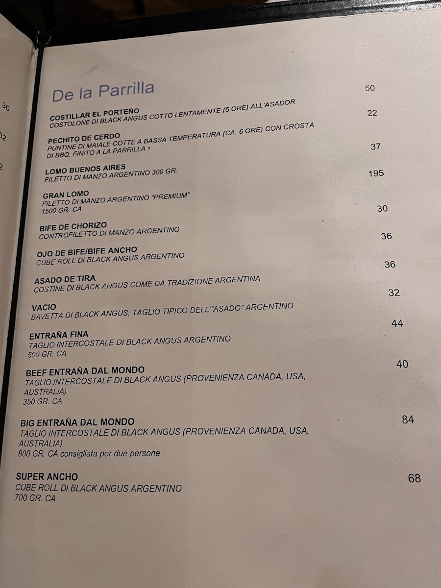 El Porteño • Arena Menu 3