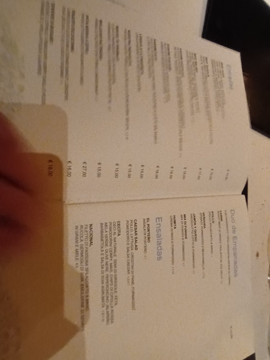 El Porteño • Arena Menu 9