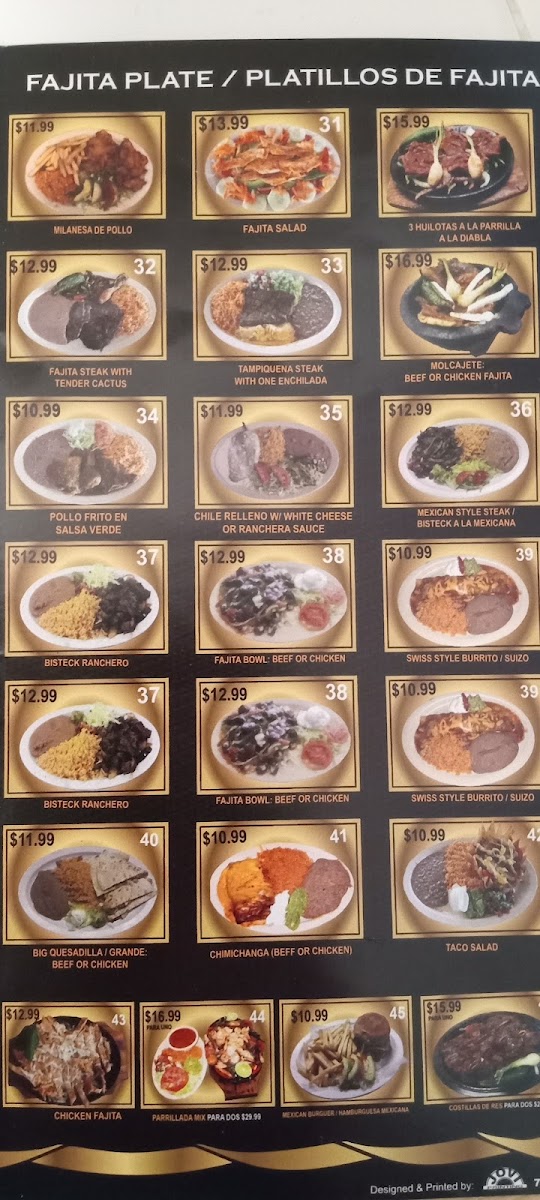 Taqueria and restaurant Menu 10
