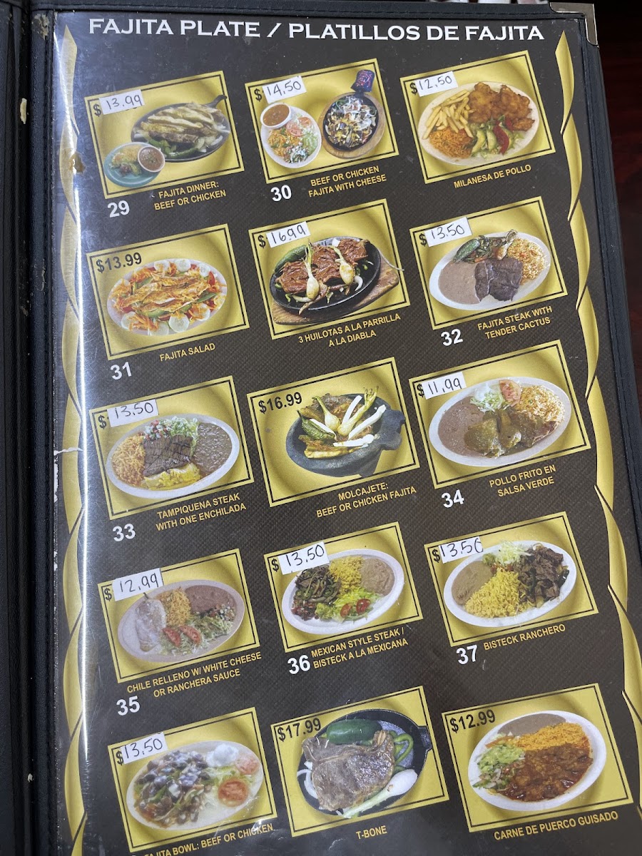 Taqueria and restaurant Menu 3