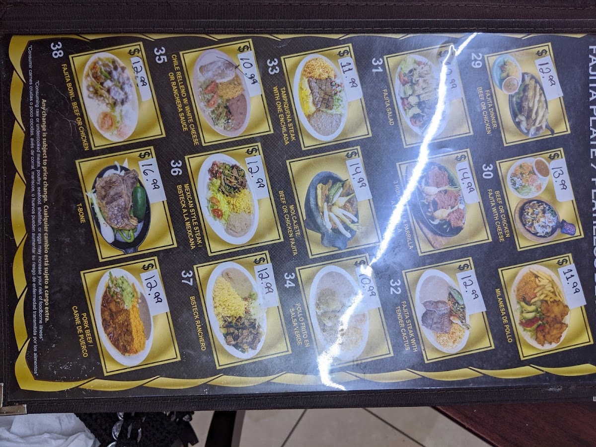 Taqueria and restaurant Menu 8