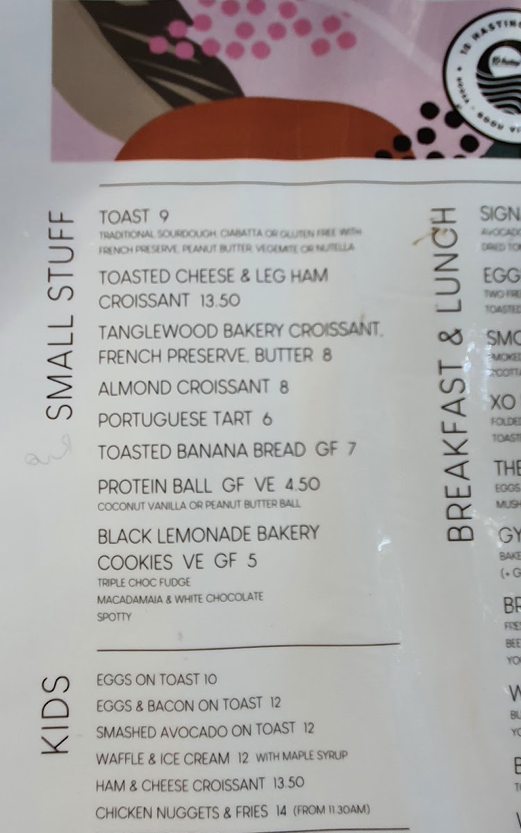 10 Hastings Street Cafe Menu 2