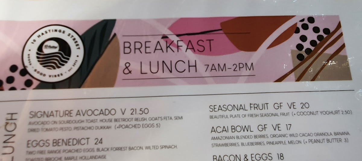 10 Hastings Street Cafe Menu 4
