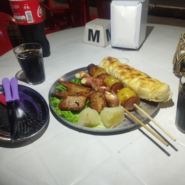 Barriga Pão de Alho E Batata Com Bacom