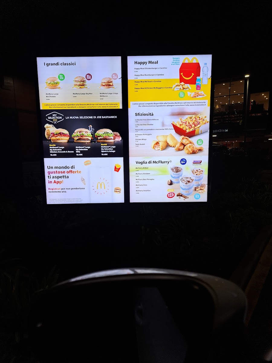 McDonald's Tolentino Menu 1
