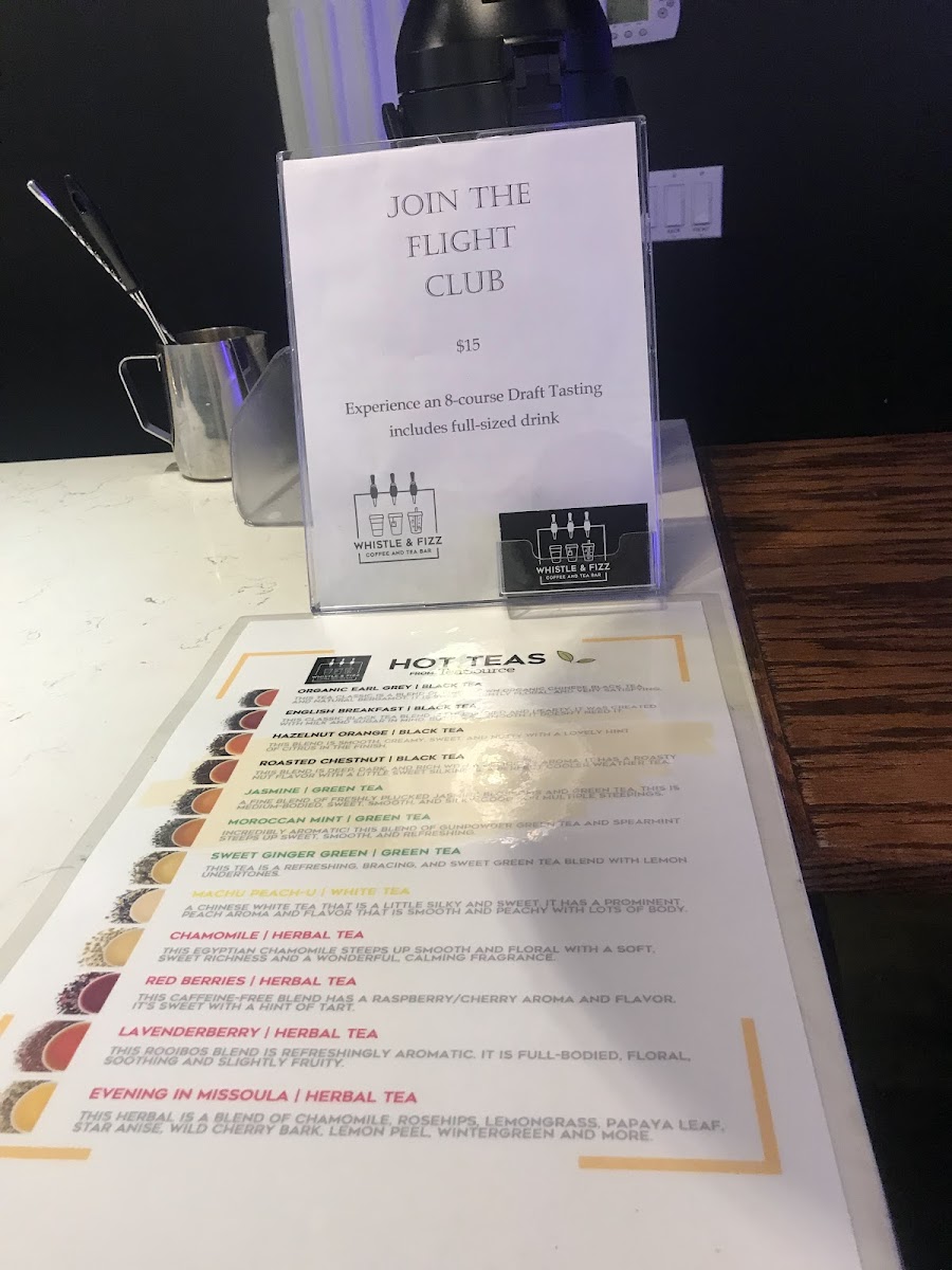 Whistle & Fizz Menu 9