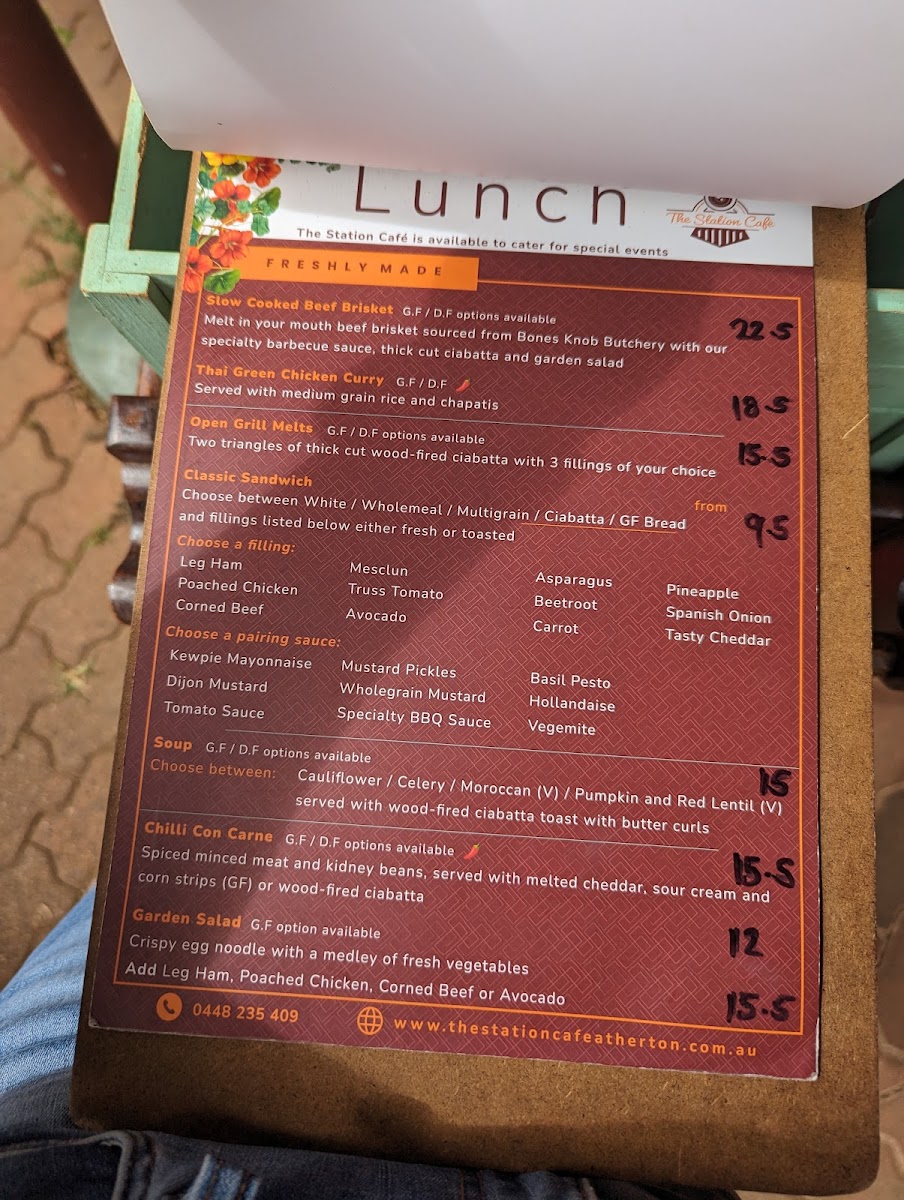The Station Cafe Menu 5