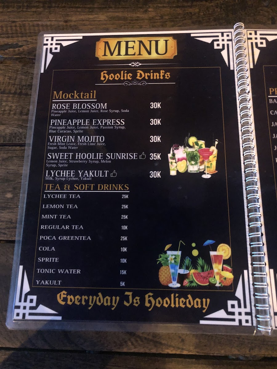 The Hoolie Caffe Menu 3