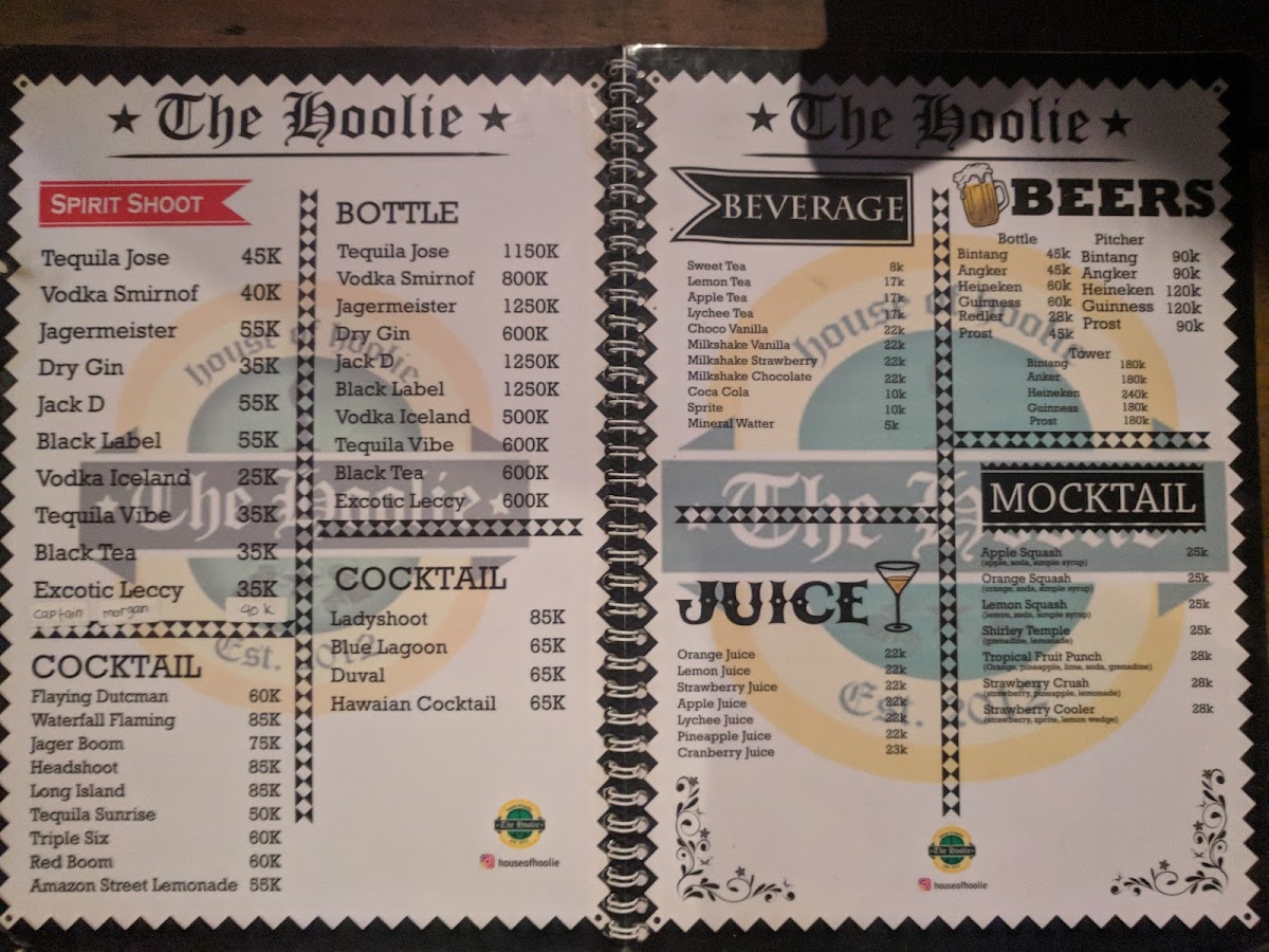 The Hoolie Caffe Menu 4