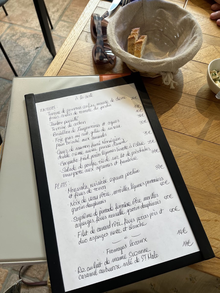 Comme chez moi Menu 2