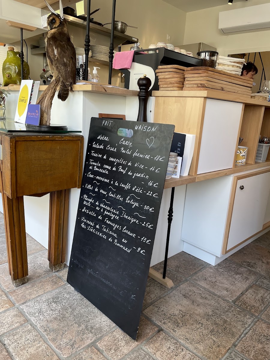 Comme chez moi Menu 3