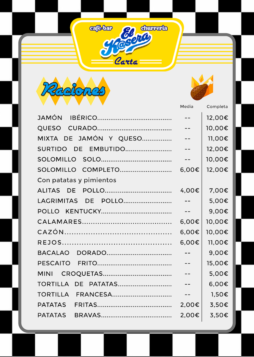 Bar-Café-churros and candy store: The Kasera Menu 2