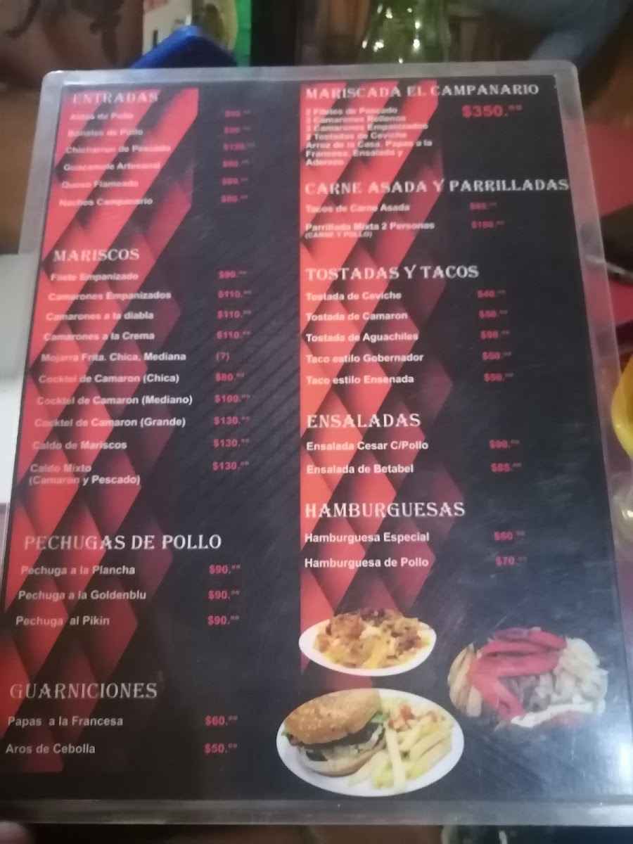 Mariscos El Campanario Menu 1