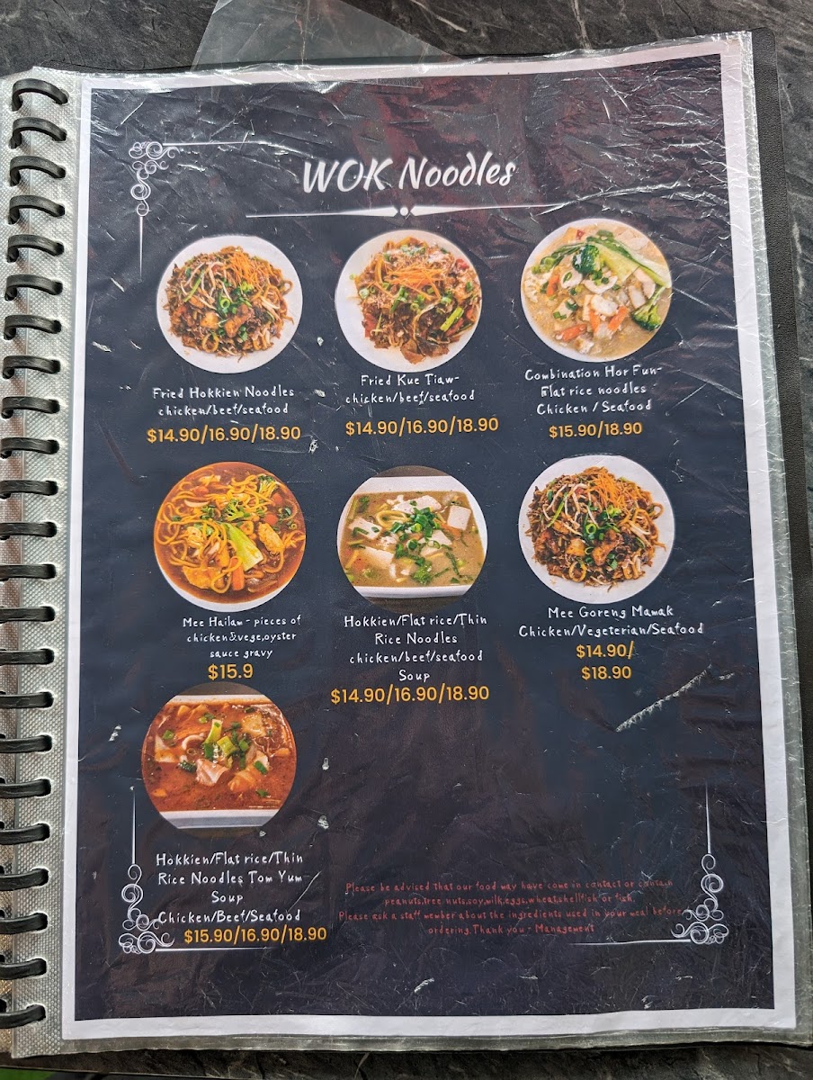 Matt Malaysian Cafe Menu 2
