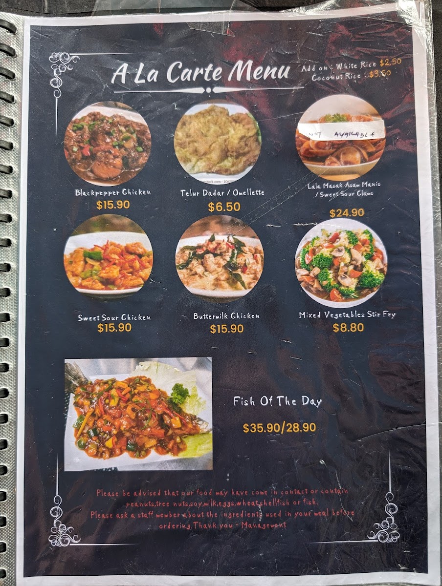 Matt Malaysian Cafe Menu 3