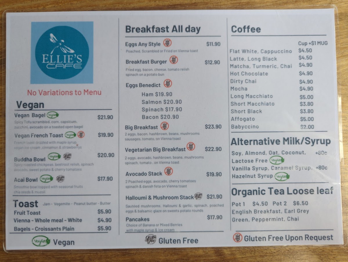 Ellie's Cafe Menu 7