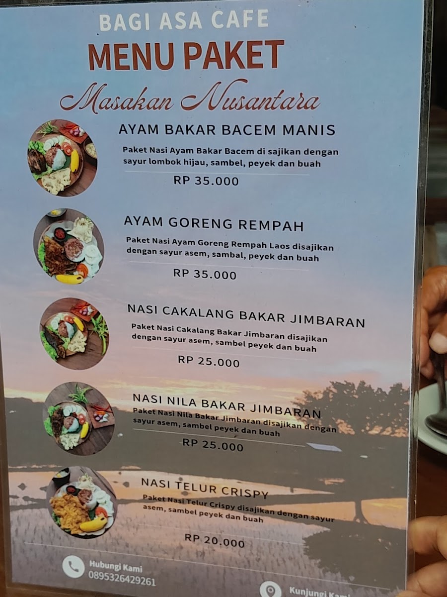 Bagi Asa Kafe Menu 1
