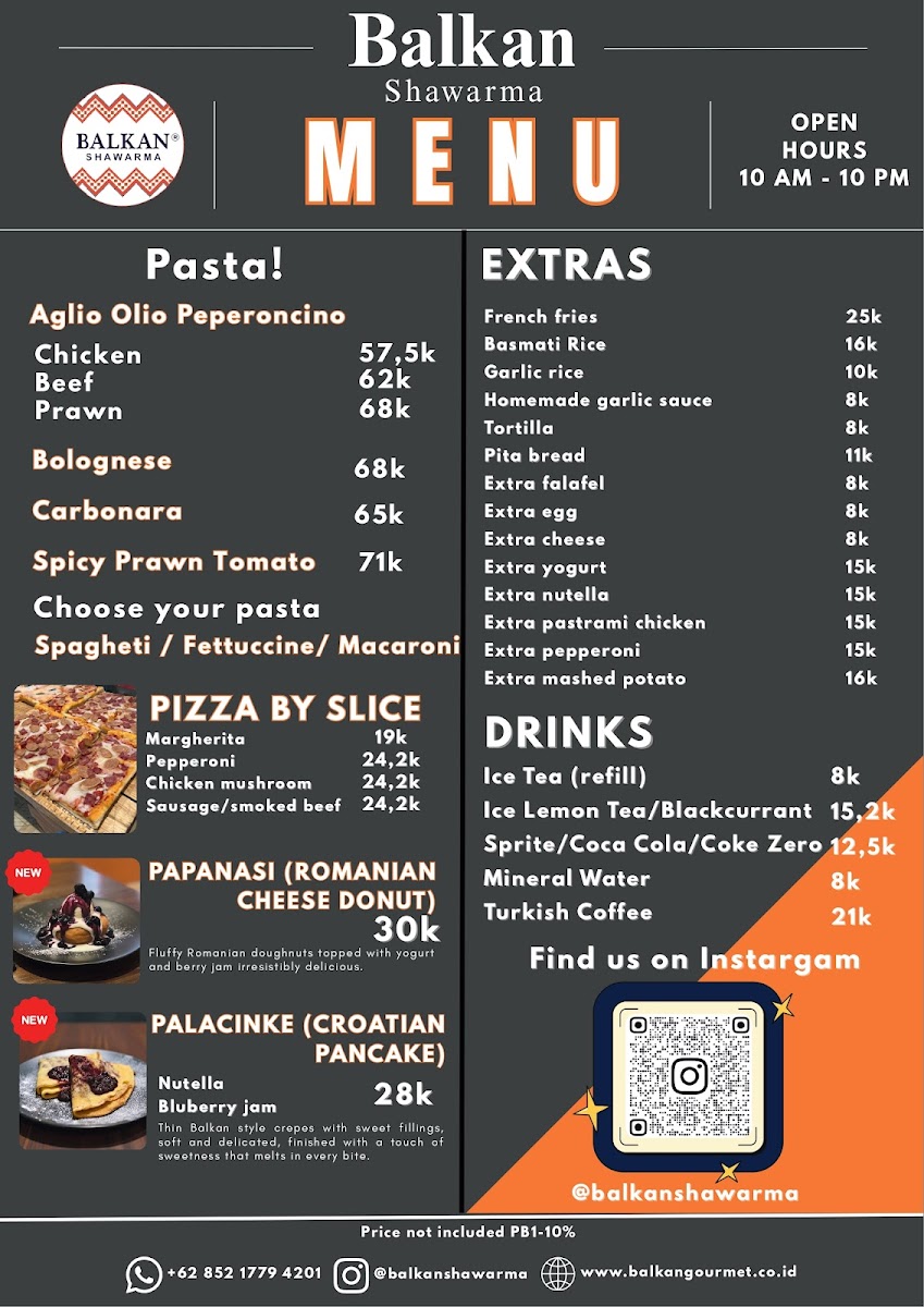 Balkan Shawarma Menu 1