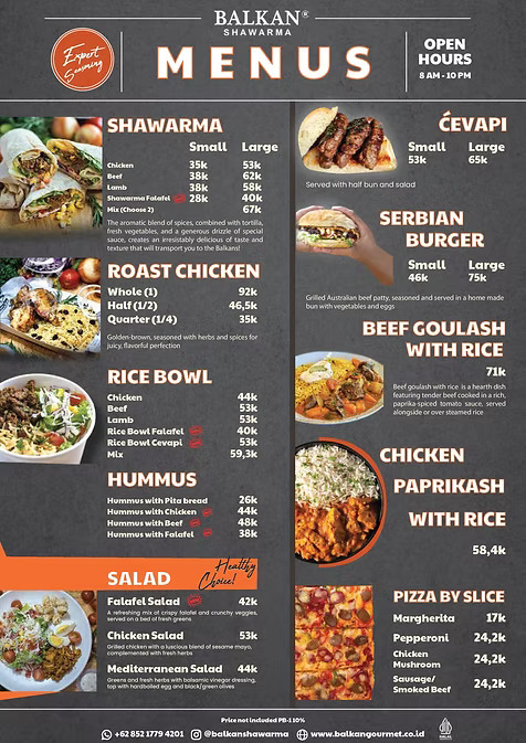 Balkan Shawarma Menu 3