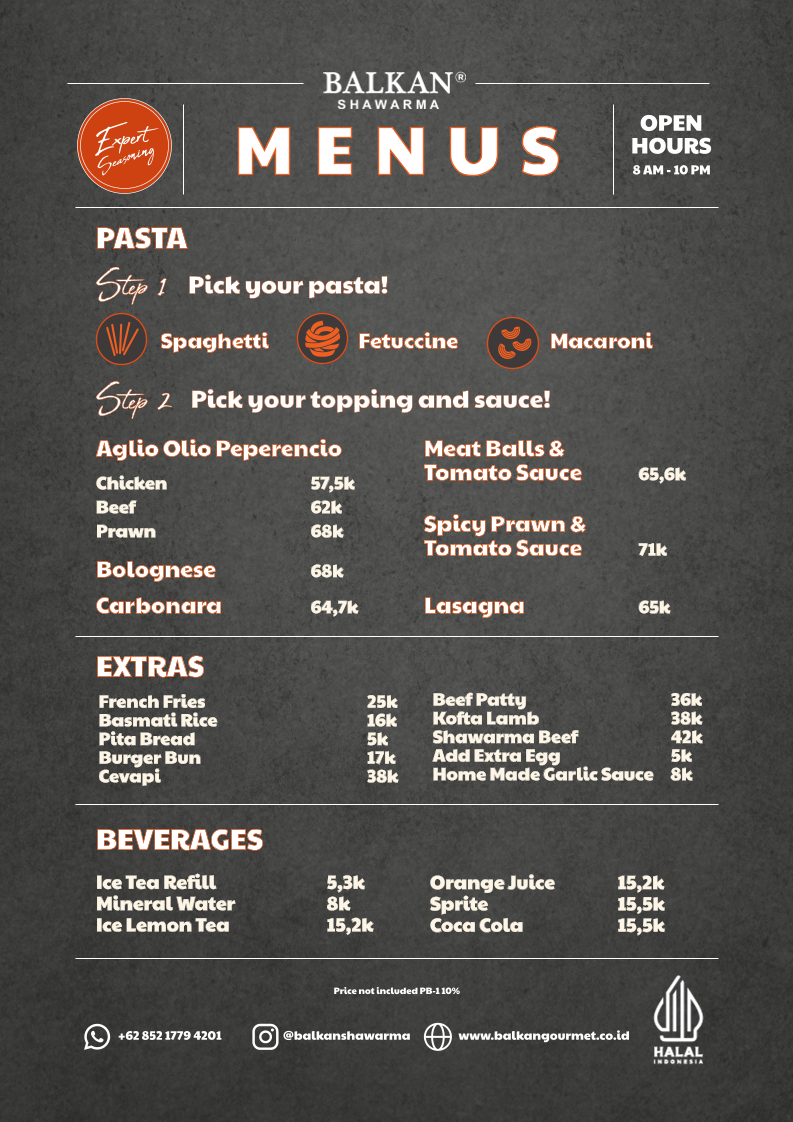 Balkan Shawarma Menu 5