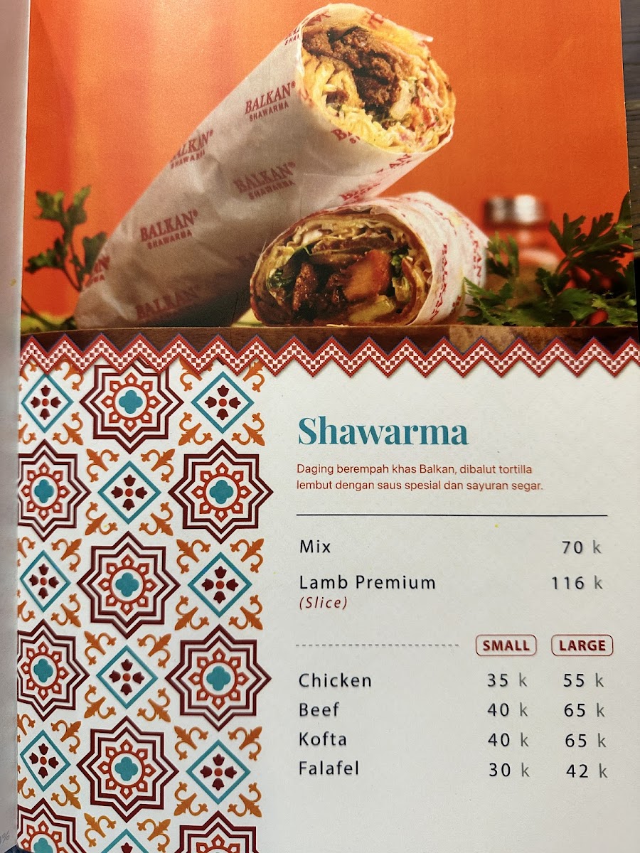 Balkan Shawarma Menu 7