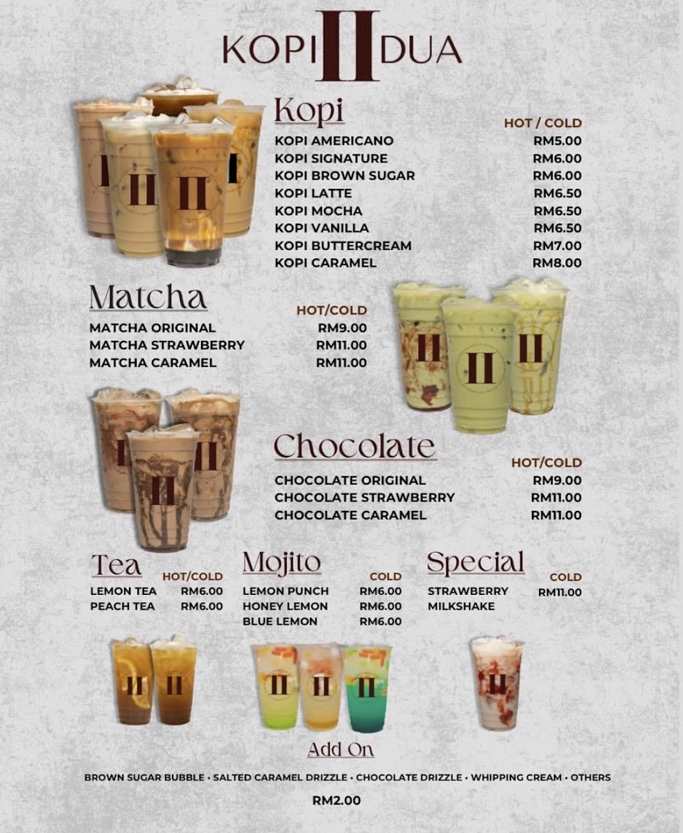 Kopi Dua Ayam Gepuk Wak Nyek (Tapah) Menu 1
