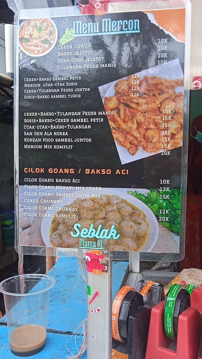 Seblak mama al Menu 1
