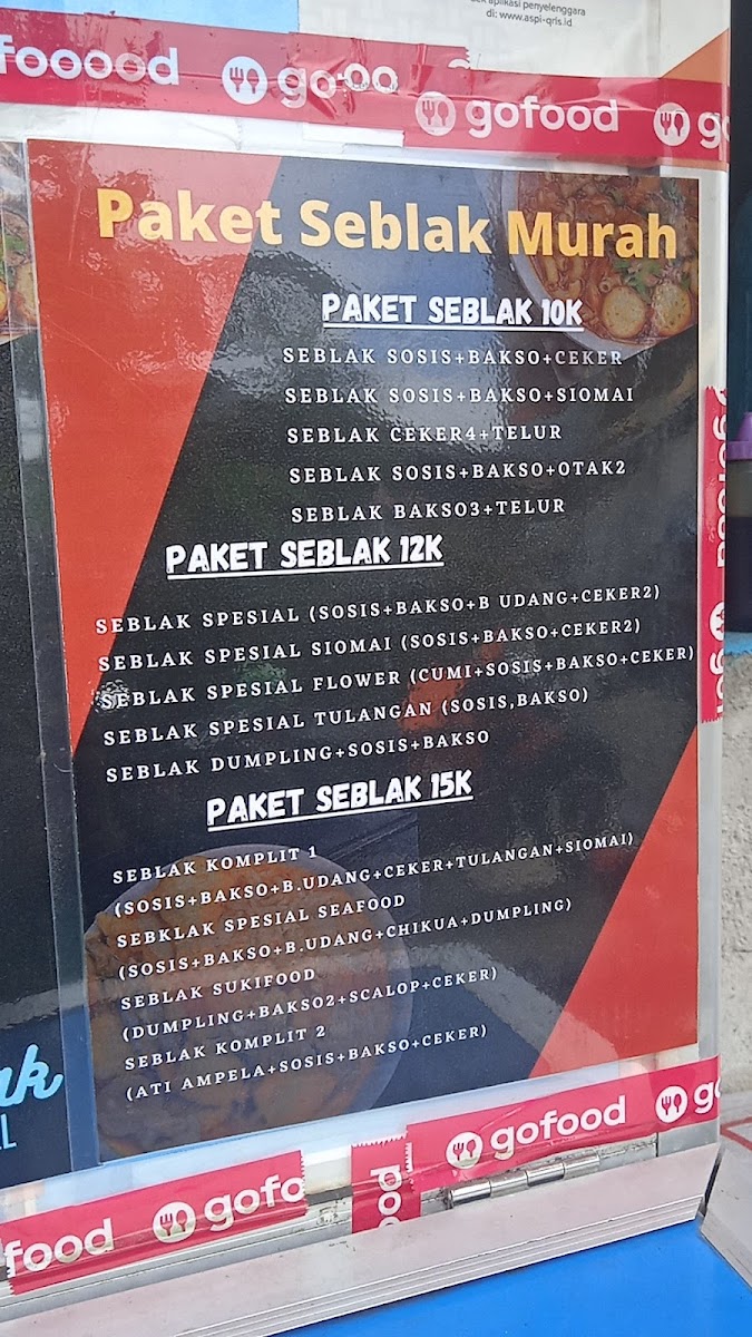 Seblak mama al Menu 3