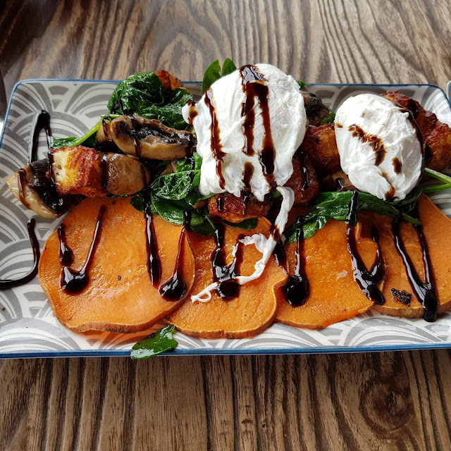 Mushroom and Grilled Halloumi Stack