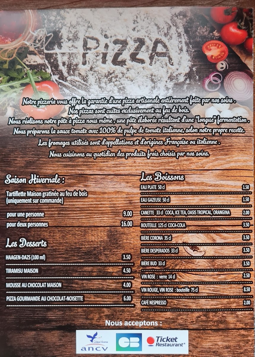 Au Four à Bois Menu 3