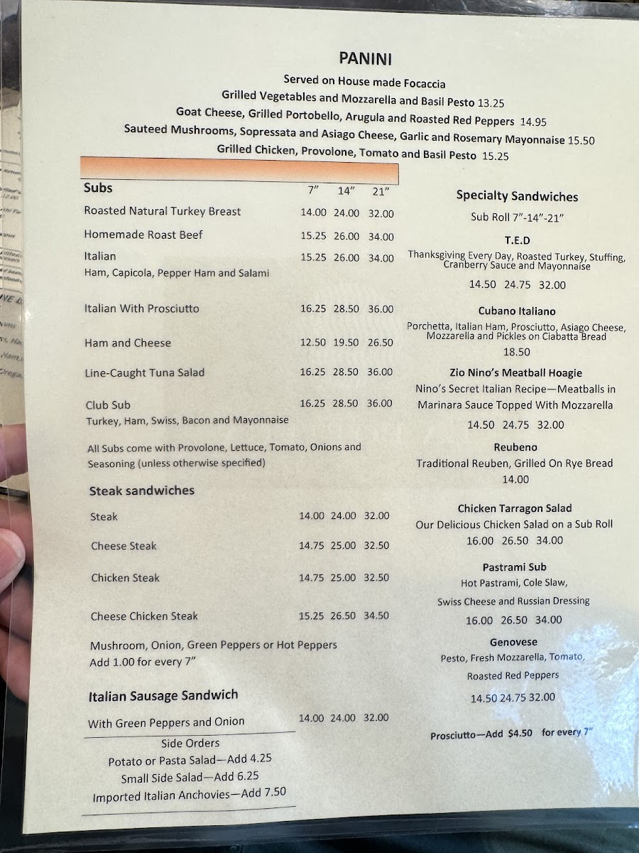 La Bottega Menu 6