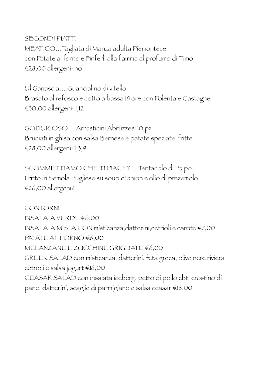 Latteria San Fedele - Ristorante Centro Como Menu 1