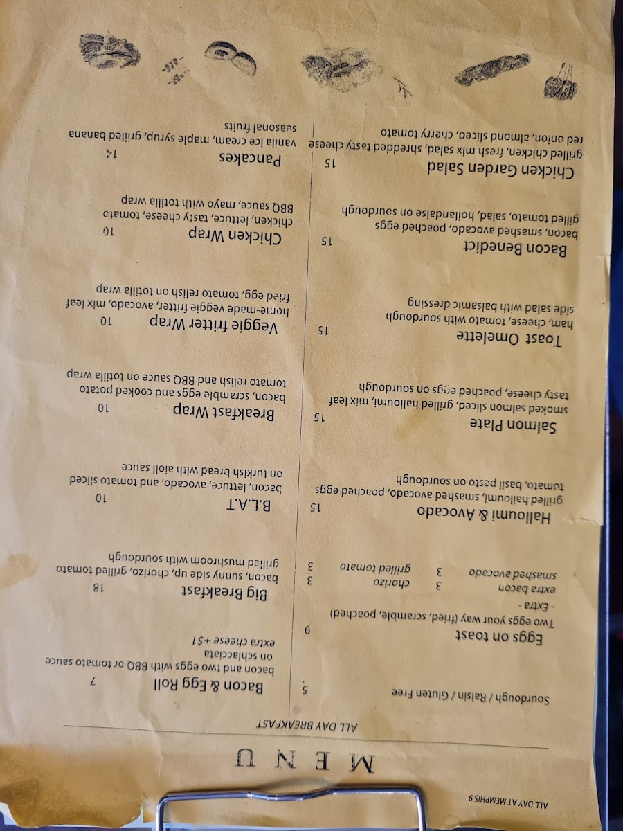 Memphis9 Cafe Menu 6