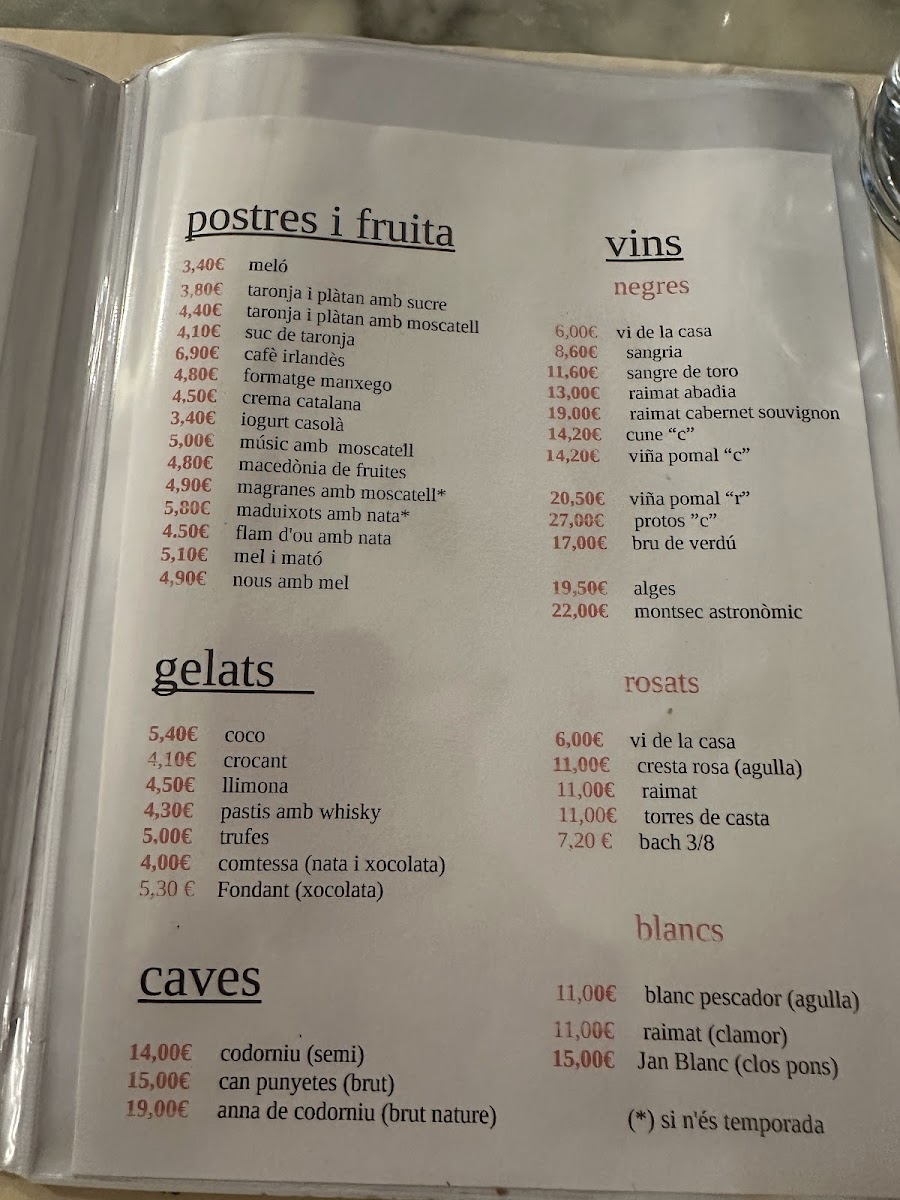 Restaurant Can Punyetes Menu 4