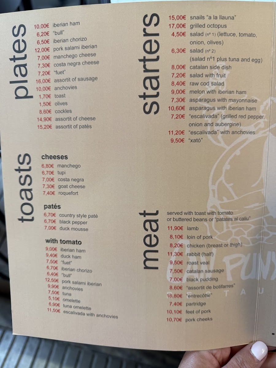 Restaurant Can Punyetes Menu 5