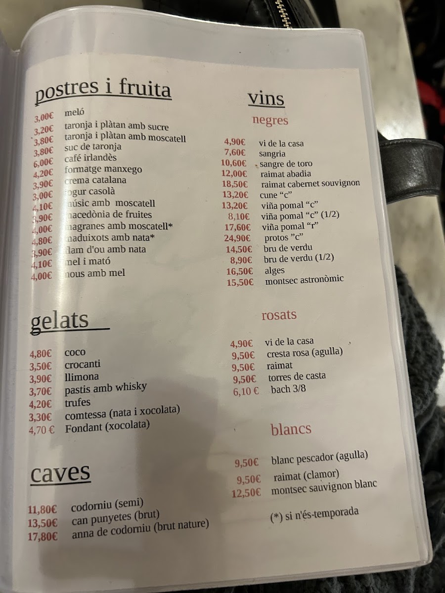 Restaurant Can Punyetes Menu 8
