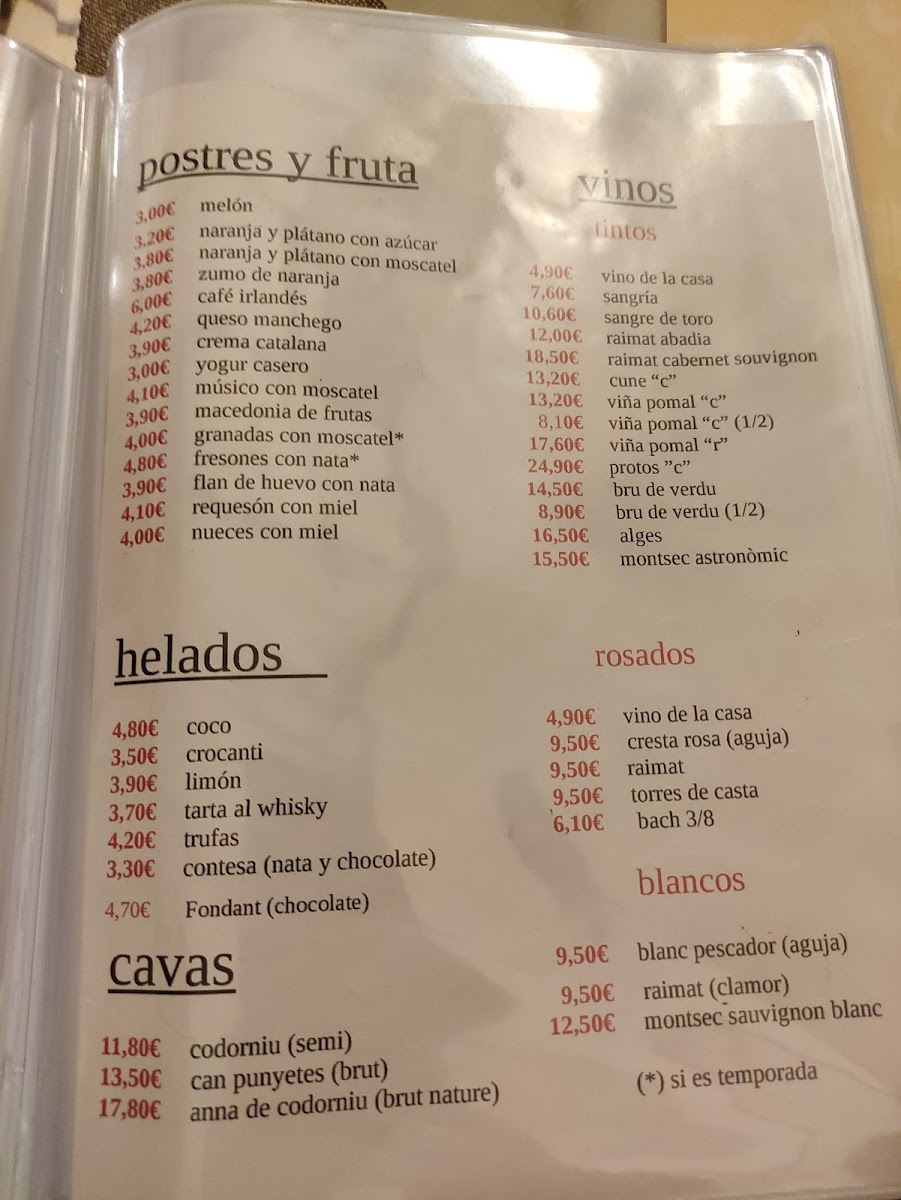 Restaurant Can Punyetes Menu 9