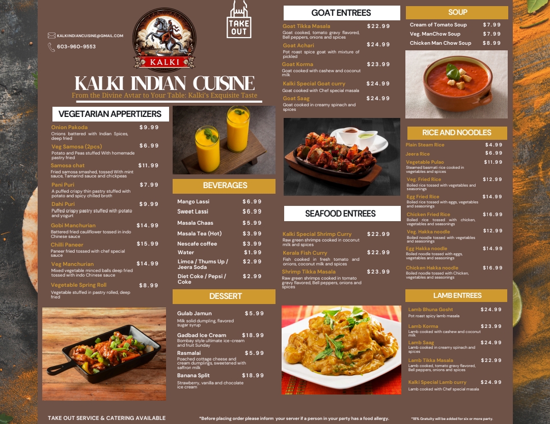 Kalki Indian Cuisine Menu 3