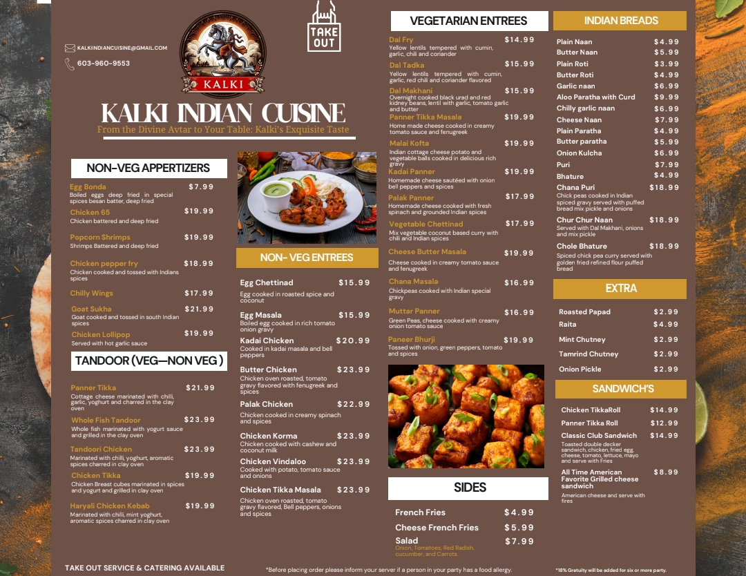 Kalki Indian Cuisine Menu 4