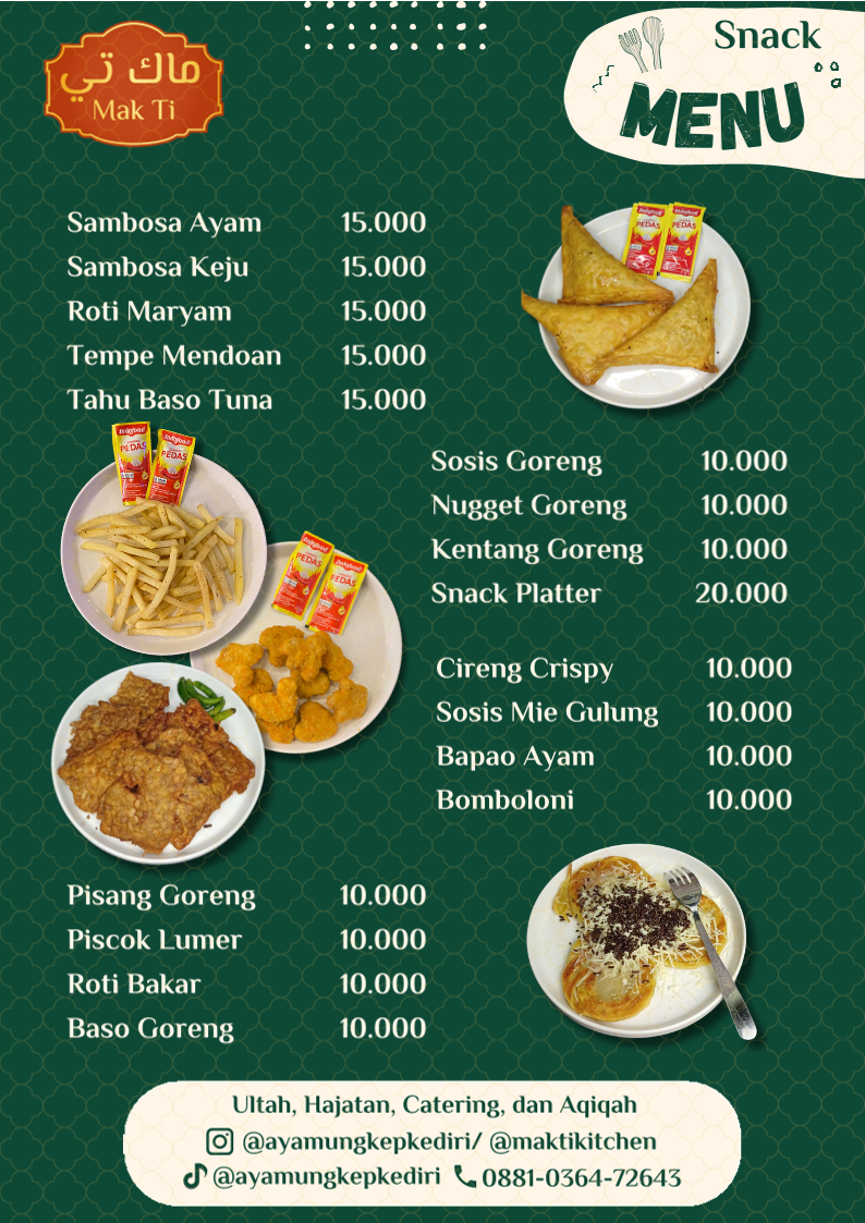 Mak Ti Kitchen | Aneka Sambal - Arabian Food | Aqiqah Kediri Menu 4